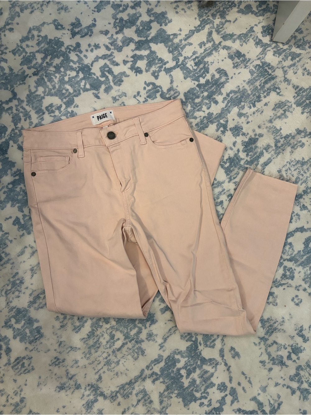 PAIGE Blush Pink Slim Jeans